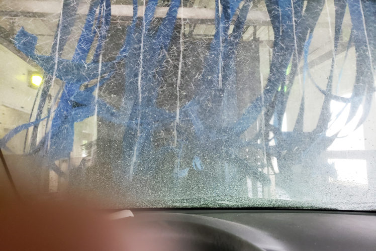 Washing our Car in Blacksburg